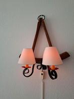 Wandlamp met 2 kapjes, Ophalen, Gebruikt, Metaal, Landelijk