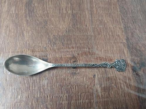nostalgische oud zilver theelepeltje D.E. vergeetmijniet, Antiek en Kunst, Antiek | Bestek, Ophalen of Verzenden