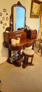 Mooie houten kaptafel met spiegel, Huis en Inrichting, Tafels | Kaptafels, Ophalen of Verzenden, Zo goed als nieuw
