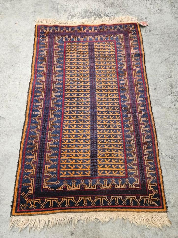 Handmade Persian wool Nomad Beloutch carpet 86x140cm, Huis en Inrichting, Stoffering | Tapijten en Kleden, Gebruikt, 50 tot 100 cm