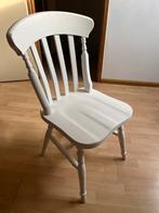 Antieke houten stoel, Gebruikt, Wit, Eén, Hout