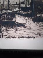 Antieke prent / ets van Antwerpen, Kattendijk 1910, Ophalen of Verzenden