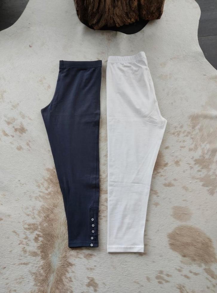 Set van 2 leggings, maat m, Kleding | Dames, Leggings, Maillots en Panty's, Zo goed als nieuw, Legging, Wit, Ophalen of Verzenden