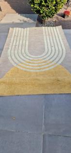 Geel/Beige Buiten Vloerkleed met Modern Design, Ophalen, Gebruikt, 100 tot 150 cm, Beige