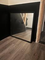 Mooie “vierkante” spiegel mat zwart, Huis en Inrichting, Woonaccessoires | Spiegels, Ophalen, Gebruikt, Vierkant, 75 tot 100 cm