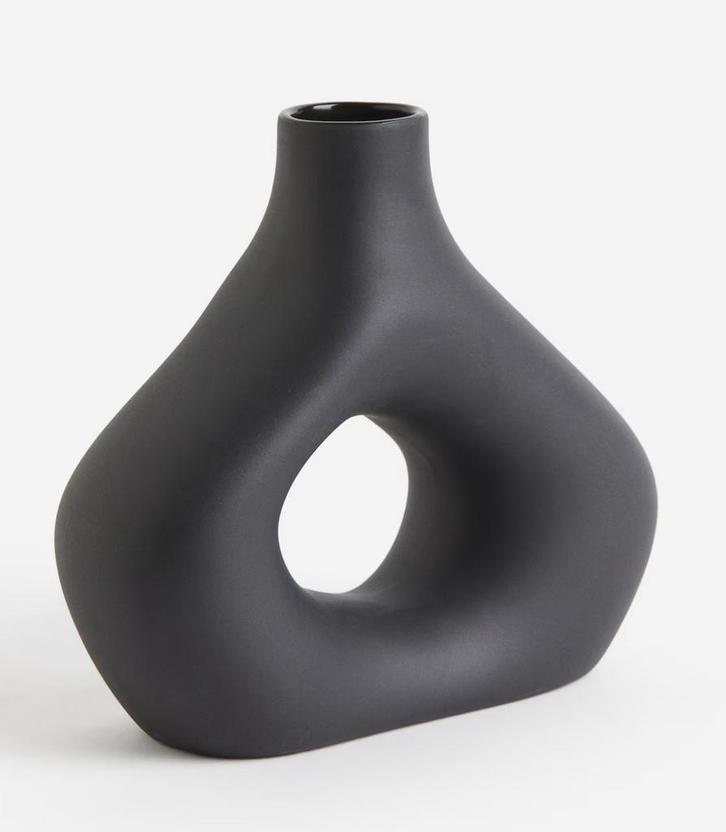 Nieuw in doos H&M Home vaas, Huis en Inrichting, Woonaccessoires | Vazen, Nieuw, Zwart, Minder dan 50 cm, Overige materialen, Ophalen of Verzenden