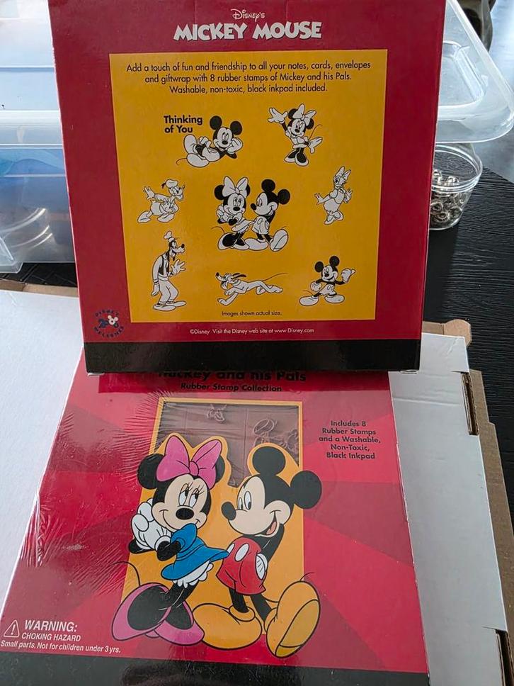 Mickey Mouse Stempelset - Nieuw in Verpakking!, Hobby en Vrije tijd, Stempelen, Nieuw, Houten stempel, Ophalen of Verzenden