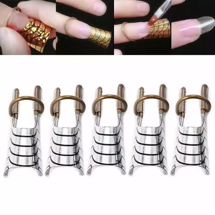 5 stuks Metalen Nagels Sjablonen in Doosje. Nagelstyliste., Sieraden, Tassen en Uiterlijk, Uiterlijk | Cosmetica en Make-up, Nieuw