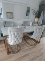 Moderne Eric Kuster eettafel met stoelen, Huis en Inrichting, Complete eetkamers, Ophalen, Zo goed als nieuw, 4 tot 6 stoelen
