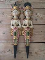 Rama & Sita Houten Beelden, Antiek en Kunst, Ophalen of Verzenden