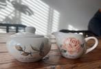 Jet by ter Steege suikerpot & melkkan “a rose is a rose”, Ophalen of Verzenden
