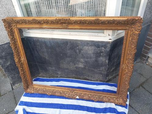 Schilderijlijst, klassieke lijst, goudkleurig, 118 x 90 cm, Huis en Inrichting, Woonaccessoires | Lijsten, Gebruikt, 75 cm of meer