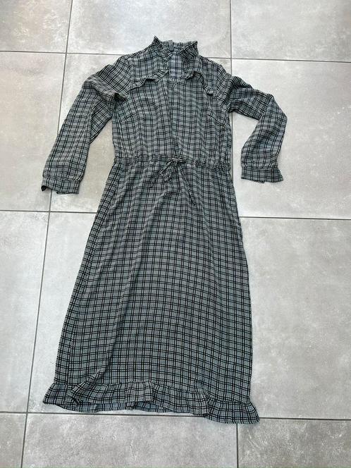 RAINBOW BLOKJES MORIEF MAXIJURK MAXI JURK MET FRANJES MT M, Kleding | Dames, Jurken, Zo goed als nieuw, Maat 38/40 (M), Grijs