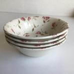 4x pap schaaltje soepkom rozen Petite Floret, Huis en Inrichting, Keuken | Servies, Keramiek, Nieuw, Ophalen of Verzenden, Schaal of Schalen