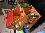 Janbibejan houten poppenhuis inclusief meubels en frozen  po, Ophalen of Verzenden, Zo goed als nieuw, Poppenhuis