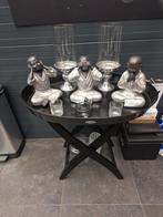 Riverdale Tafel met assesoires kompleet zoals op foto, 45 tot 60 cm, Minder dan 55 cm, Metaal of Aluminium, Rond