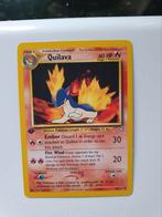 Quilava 46/111 1ste edition pokemon kaart, Hobby en Vrije tijd, Verzamelkaartspellen | Pokémon, Ophalen of Verzenden, Zo goed als nieuw
