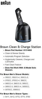 Braun series 3 Clean & Charge Station, Witgoed en Apparatuur, Persoonlijke-verzorgingsapparatuur, Gebruikt, Scheren en Epileren