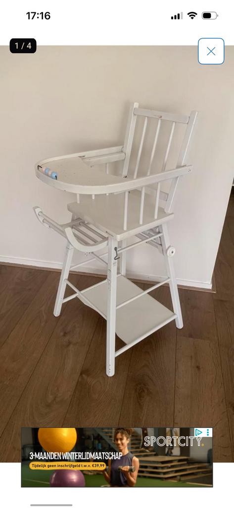 ZARA vintage kinderstoel wit, Kinderen en Baby's, Ophalen, Gebruikt, Stoel(en)