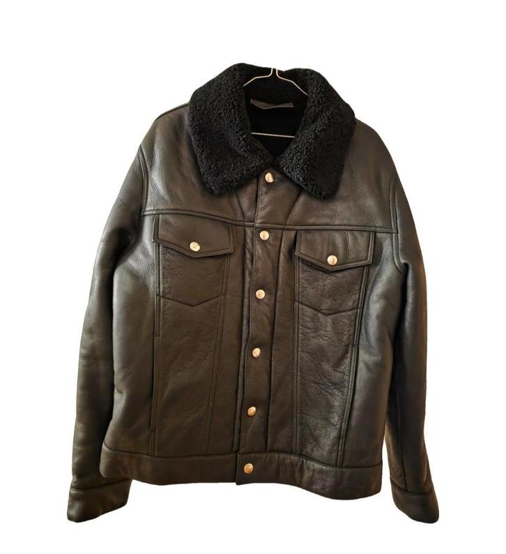Sandro heren shearling jas, Kleding | Heren, Jassen | Winter, Nieuw, Maat 52/54 (L), Zwart, Ophalen of Verzenden