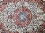 Handgeknoopt oosters Moud tapijt medallion blue 201x261cm, Persian Perzisch vintage oosters hype, Crème, Ophalen of Verzenden