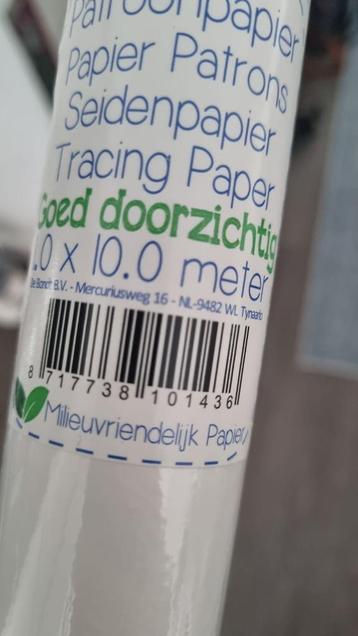 Patroonpapier / tracing paper rollen 1,0  10 m beschikbaar voor biedingen