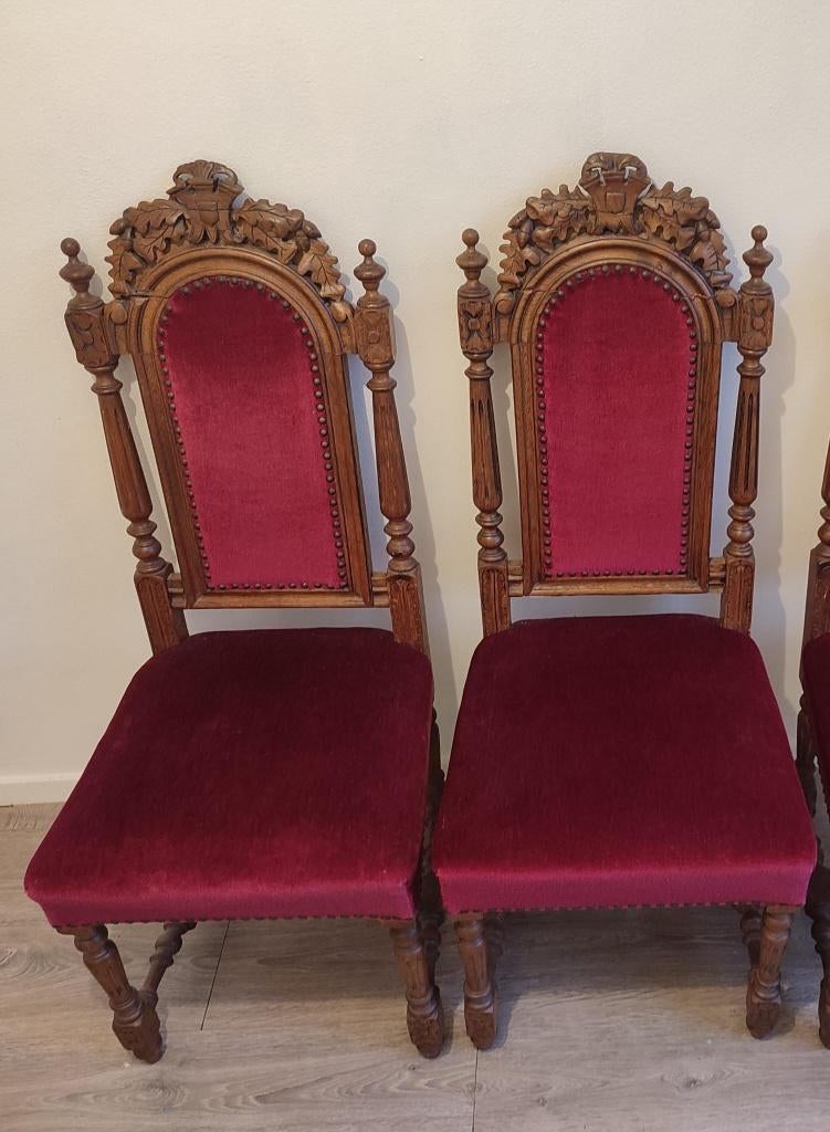 2 antieke jacht kasteel stoelen, Antiek en Kunst, Antiek | Meubels | Stoelen en Banken, Ophalen