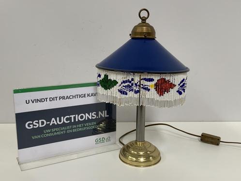 Art Deco Tafellamp in Boerenbont Stijl, Huis en Inrichting, Lampen | Losse lampen, Ophalen of Verzenden
