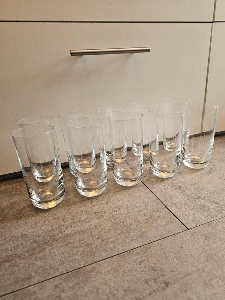 Heldere highballglazen, voor sappen, cola, melk, water, bier, Huis en Inrichting, Keuken | Keukenbenodigdheden, Zo goed als nieuw