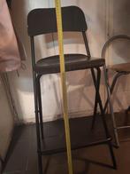 Hoge kruk met voetsteun, Huis en Inrichting, Barkrukken, Gebruikt, Met voetsteun, Ophalen of Verzenden, Metaal