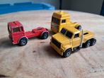 Setje van 3 Majorette vrachtwagens o.a. Volvo netjes bespeel, Ophalen of Verzenden, Gebruikt, Bus of Vrachtwagen