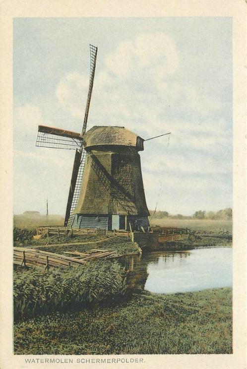 (701-342-031) Schermerpolder Watermolen, Verzamelen, Ansichtkaarten | Nederland, Noord-Holland, Verzenden