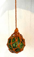 Glazen macramé vintage vissersbol, Ophalen of Verzenden