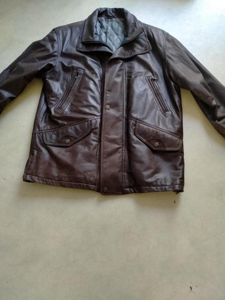 Bruine leren heren jas ( Woerdenbach ), Kleding | Heren, Jassen | Winter, Gedragen, Maat 48/50 (M), Bruin, Ophalen