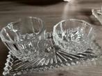 Antieke Melk suiker kan met onderplaat, Antiek en Kunst, Antiek | Glas en Kristal, Ophalen of Verzenden