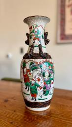 Chinese vaas met craquelé glazuur – handbeschilderd, Antiek en Kunst, Antiek | Vazen, Ophalen of Verzenden