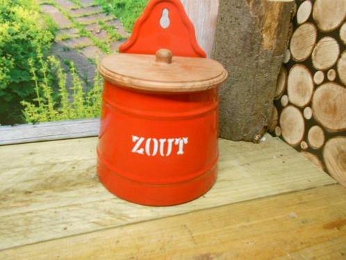 emaille rood keukengerei diversen artikelen beschuittrommel, Antiek en Kunst, Antiek | Emaille, Ophalen of Verzenden