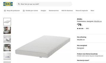 IKEA Tarva bedframe, lattenbodem en matras 90 x 200 - afbeelding 2