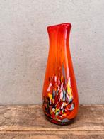 Murano vaas rood millefiore, Ophalen of Verzenden, Rood, Glas, Minder dan 50 cm