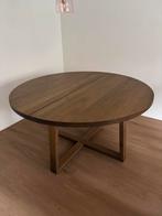 Ronde eettafel eikenfineer 145cm, Huis en Inrichting, Tafels | Eettafels, Ophalen, 100 tot 150 cm, Zo goed als nieuw, Vier personen