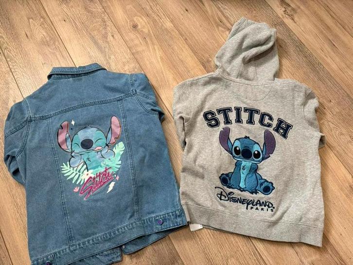Stitch vest en spijkerjas jack jas Disneyland Parijs 146-152, Kinderen en Baby's, Kinderkleding | Maat 146, Zo goed als nieuw