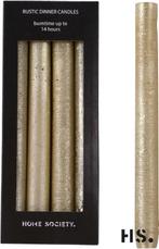 Home Society rustic dinner kaars goud 2.5 x 25 cm, Overige materialen, Overige kleuren, Verzenden, Nieuw