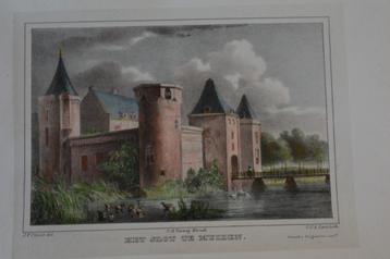MUIDEN MUIDERSLOT Litho Mooie kwaliteit Anno 1842 GD8 beschikbaar voor biedingen