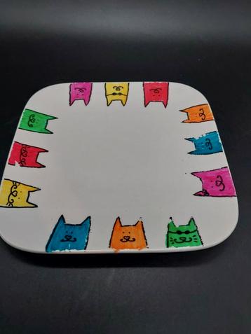 Vrolijk Bordje met Katten beschikbaar voor biedingen