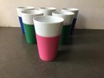 Bodum Bistro bekers met inhoud van 0,6 l, 3 kleuren, Ophalen of Verzenden, Zo goed als nieuw, Overige stijlen, Kop(pen) en/of Schotel(s)