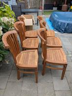 6 teakenhouten eetkamerstoelen, Ophalen, Bruin, Vijf, Zes of meer stoelen, Hout