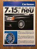 Carlsson Mercedes-Benz W201 W124 lm velg brochure sheet, Verzenden, Zo goed als nieuw, Mercedes