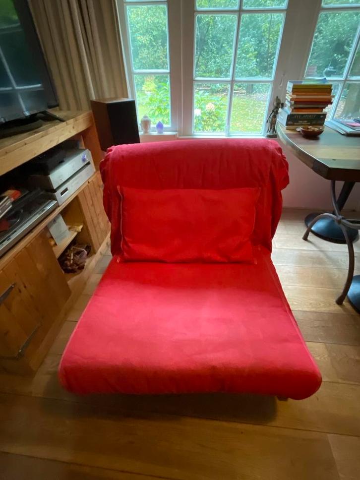 Ikea 1-persoons slaapbank - Rode hoes, Huis en Inrichting, Slaapkamer | Slaapbanken, Gebruikt, 80 cm, 200 cm, Eenpersoons, Rood
