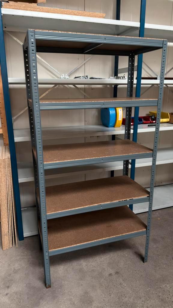 Metalen stellingkast met 5 planken, Huis en Inrichting, Kasten | Stellingkasten, Gebruikt, Ophalen