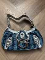 Vintage Guess Denim Tas, Ophalen of Verzenden, Gebruikt, Blauw, Handtas